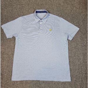 Master Clubhouse Collection Mens Golf Polo Shirt Size XL Gray Striped Italy Made